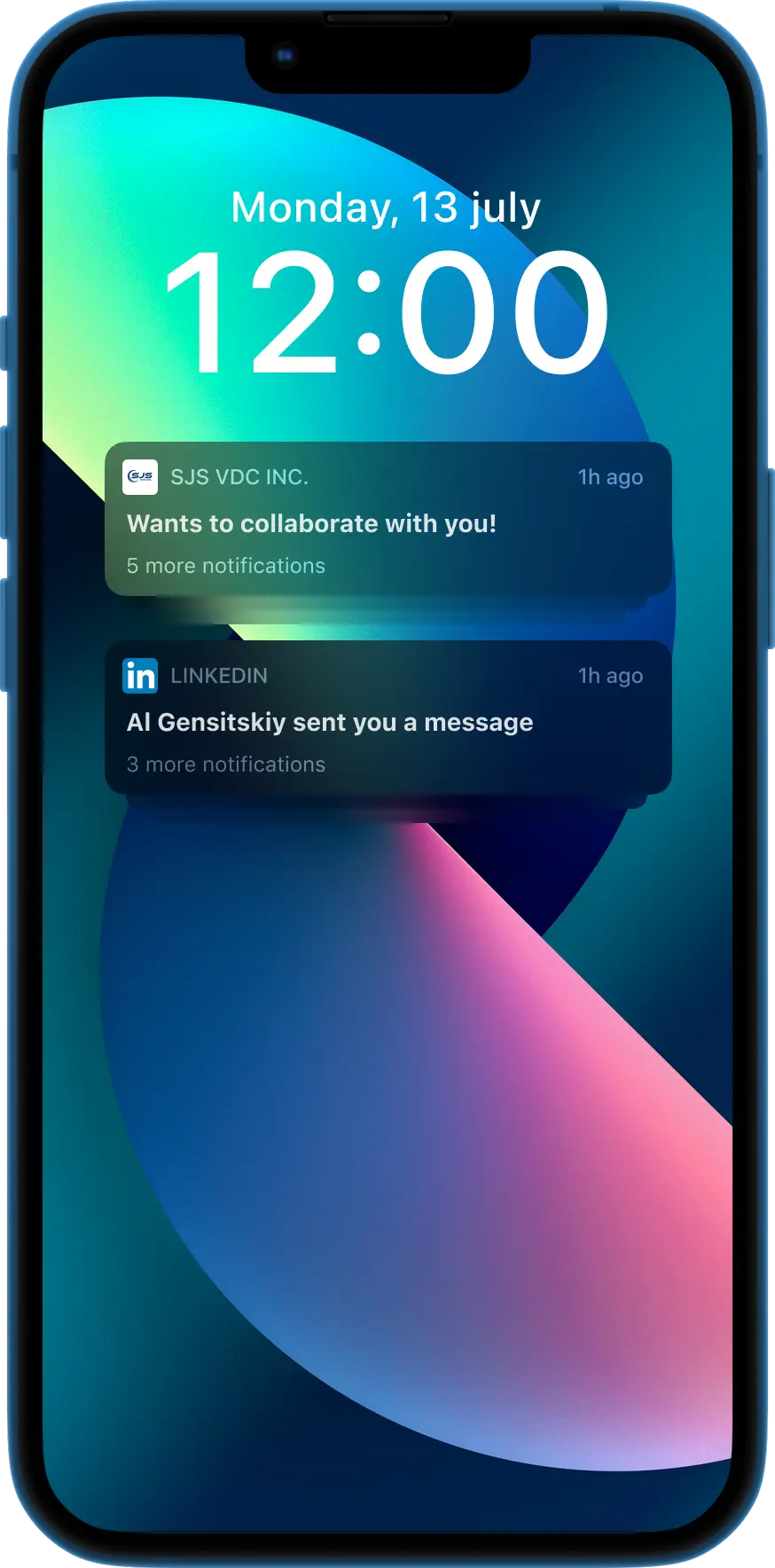LinkedIn message notification